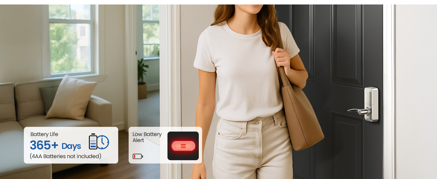 keypad door lock with handle
