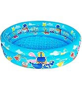 3 Rings Kiddie Pool for Toddler, 48”X12”,Kids Swimming Pool, Inflatable Baby Ball Pit Pool, Small...