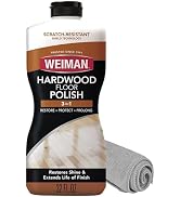 Weiman Wood Floor Polish and Restorer 32 Oz Bundle - High-Traffic Hardwood Floor, Natural Shine, ...