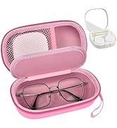 GWCASE Portable 2 in 1 Contact Lens Case and Glasses Case, Traveling Cases Bag Box Holder with So...