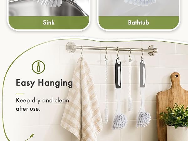 sink dish brushes with handle