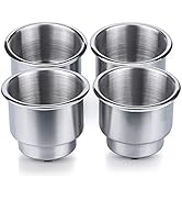 Marinebaby Stainless Steel Cup Drink Holder with Drain Marine Boat Rv Camper