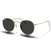 MERRY'S Trendy Round Metal Polarized Sunglasses for Women and Men Retro Classic Vintage Shades S6447