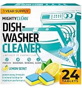 Dishwasher Cleaner And Deodorizer 24 Pack - 1 Year Supply Deep Clean Dishwasher Cleaner Tablets, ...