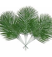 Ruidazon 14Pcs Artificial Palm Leaves, 20.4" Outdoor Faux Palm Fronds Fake Tropical Palm Leaves f...