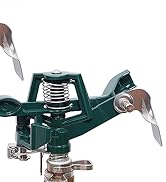 Impact Sprinkler Head on Metal Step Spike
