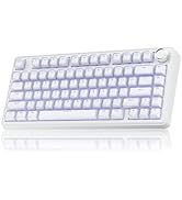 SOLAKAKA A75 Wireless Gaming Keyboard with Multifunction Knob, BT5.0/2.4GHz/USB-C, 75% Mechanical...