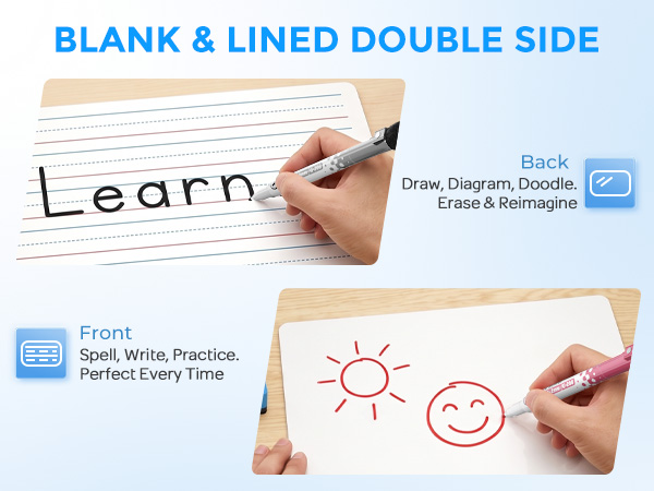 Dry Erase Lap Board 9 x 12 inches 2 Pack