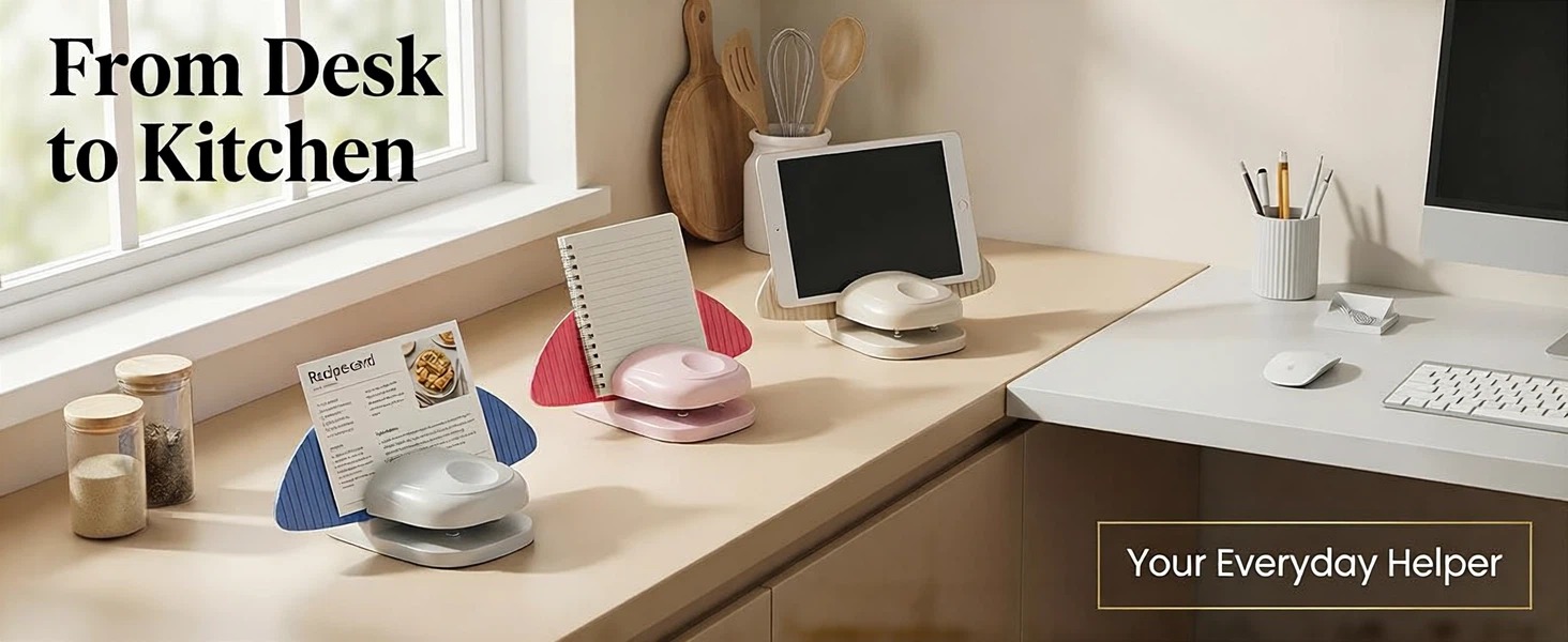 ABS and metal document holder offers durable support for letters printouts forms and study papers