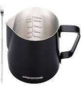 Apexstone Coffee Steaming Pitcher 12 oz/350 ml, Espresso Milk Frothing Pitcher 12 oz, Espresso St...