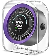 duludulu Desk Fan Small Quiet, Rechargeable USB Table Fan with Turbo Airflow, 100 Speeds LED Disp...