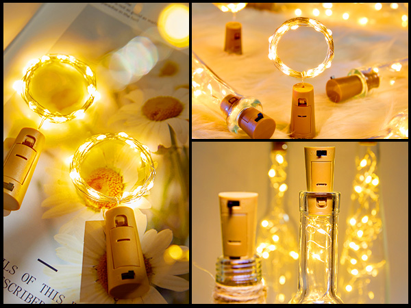 Brightown Wine Bottle Lights with Cork