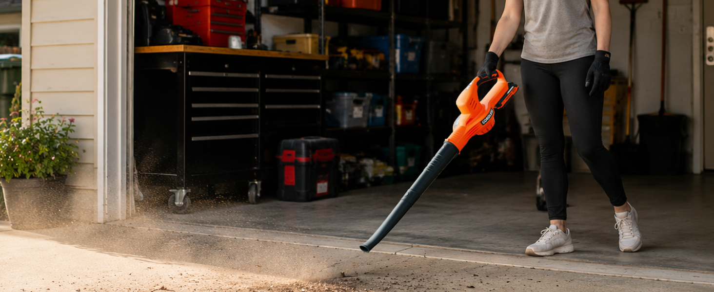 leaf blower cordless with battery and charger lightweight