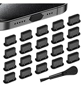 USB C Dust Plug, 20 Pack Soft Silicone USB C Port Cover USB C Charging Port Dust Plug Cover with ...