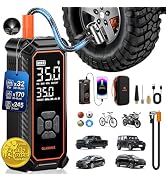 OlarHike Cordless Tire Inflator Portable Air Compressor, 3X Fast Inflation,12000mAh Battery, Air ...