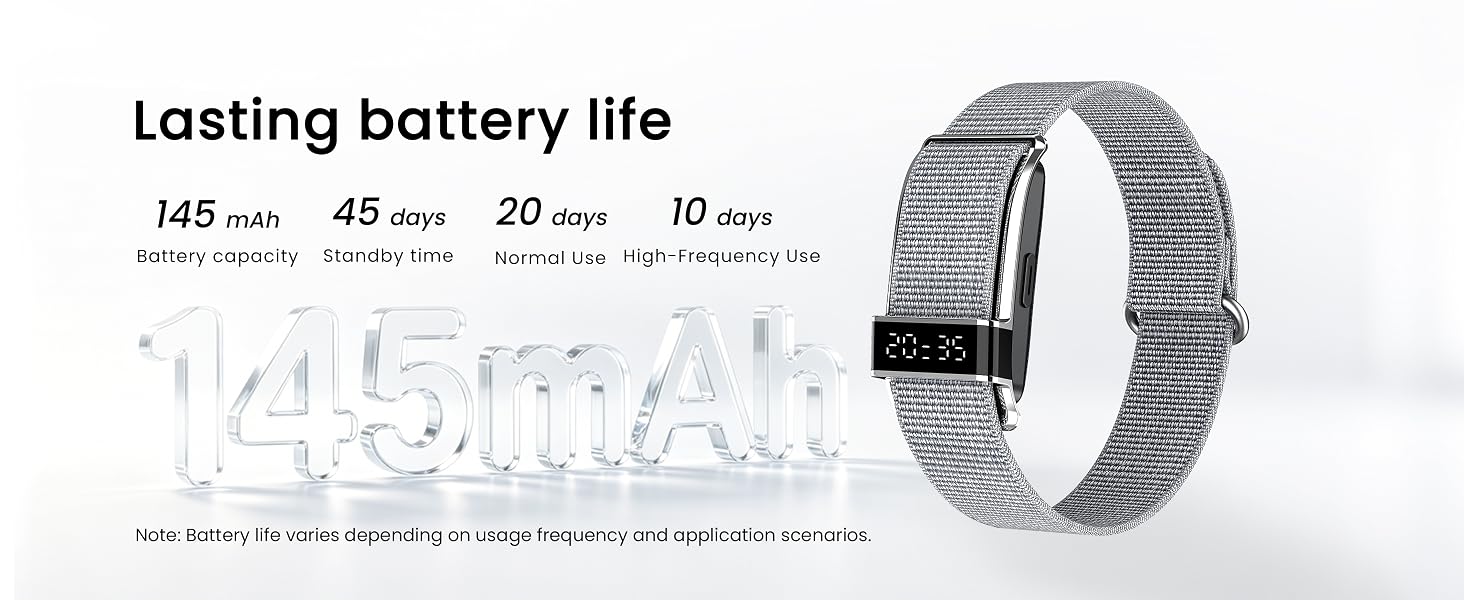 20 Days Long Battery Life