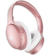 INFURTURE Upgrade Rose Gold Active Noise Cancelling Headphones with Microphone Wireless Over Ear ...