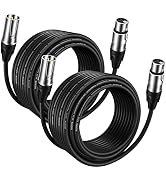 Augioth XLR Cable 10 ft 2 Pack, Microphone Cable, XLR Male to Female Balanced Microphone Cord 3 p...