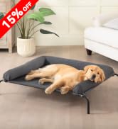 WESTERN HOME Cooling Elevated Dog Bed for Large Dogs, Portable Indoor & Outdoor Raised Dog Bed wi...