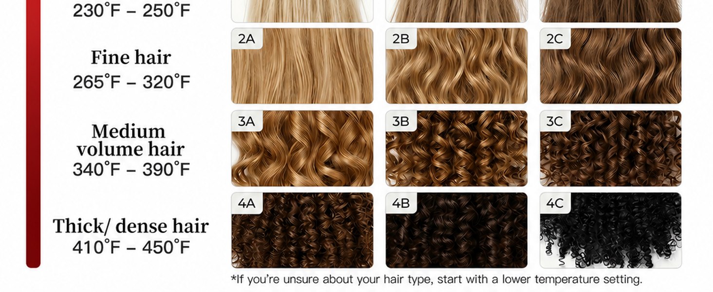 Hair Type Temperature Guide