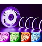 PAUTIX RGB COB LED Strip Light 32.8ft/10m,UL Listed 24V Color Changing Light Strips with 840LEDs/...