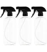 EPAuto Heavy Duty Chemical Resistant Spray Bottles with Sprayer (16 oz), Clear, 3-Pack