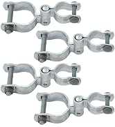 VIVIDA 1-3/8" x 2-3/8" Chain Link Gate Hinge Kit, Galvanized Male Female Gate Post Hinges, Chain ...