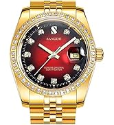 Luxury Men's Automatic Watches Fashion Automatic Self Wind Watch Stainless Calendar Window Water ...