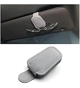 VAGURFO Car Sunglasses Holder Visor, Leather Magnetic Sunglasses Holder Eyeglass Hanger Clip for ...