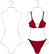 ZEDODIER Swimsuit Hanger, 5 Pack Lingerie Hanging Rack, Top Swivel Hook, Foldable Design, Bathing...