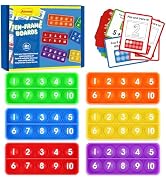 Aizweb Ten-Frame Math Manipulative for Elementary,Counting Number Math Games, Montessori Educatio...