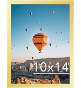 JCJMY 10x14 inch Picture Frame, Horizontal and Vertical Formats for Wall Hanging, 10 x 14 Wall Ga...