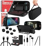 Orzly Switch 2 Accessories Bundle Carry Case & Screen Protector for Nintendo Switch 2 (2025) Cons...