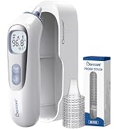 Berrcom Ear Thermometer with Heated Tip & Age Precision, Fever Alarm with Mute & Night Light, Inc...