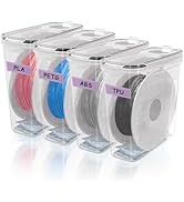 AJOYIB 3D Printer Filament Storage Box, 4-Pack Dry Box with Reusable Silica Gel Desiccant for 1KG...