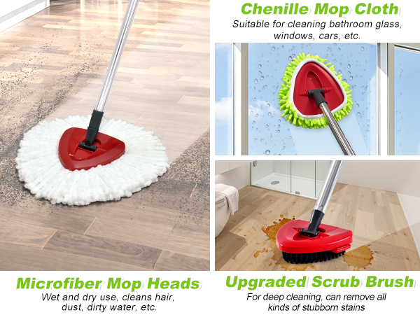 Spin Mop Replace Heads Compatible with O-Cedar EasyWring 1 Tank Spin Mop System