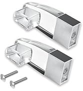 Clear Acrylic Shower Door Towel Bar Brackets with Bright Chrome Sleeve Replacement for Alumax/Bas...