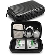 FRAINEL Carbon Fiber Style 8x5 Case, Shockproof Carrying Pouch for HardDrive, M.2 SSD, USB Disk, ...