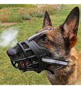 Dog Muzzle, Soft Basket Muzzle for Dogs, Dog Mouth Guard for Small Medium Large Dogs, Stop Biting...