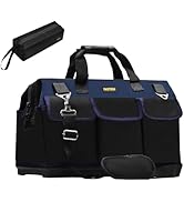 FASTECH 22in Heavy Duty Bottom Tool Bag With Wide Mouth for Tool Storage, Carrier and Organizer, ...