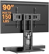 Perlegear Universal Swivel TV Stand for 42-85 90 Inch TVs, Television Stands with Pegboard Storag...