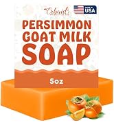 Erbaid Persimmon Soap Bar for Body Odor Control – Purifying Deodorizing Body Wash with Goat Milk ...