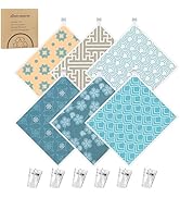 6 Pack Swedish Dishcloths for Kitchen, Absorbent Dish Cloths Swedish Dish Towels with Adhesive Cl...