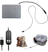 GooCare USB Pet Heating Pad – Turns Any Pet Bed Heated (Use Inside Bed), 5V/2A Required, 5-Temp &...