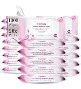mivida Hypoallergenic Bulk Makeup Remover Wipes with Vitamin E, Dermatologist Tested, Alcohol Fre...