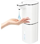 Automatic Liquid Soap Dispenser, Touchless Hand Soap Dispenser, USB Rechargeable, 4 Adjustable Le...