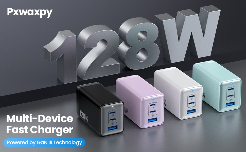 3-Port GaN Foldable Compact Wall Charger Power Adapter