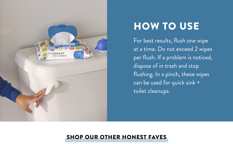 Toddler flushable wipes
