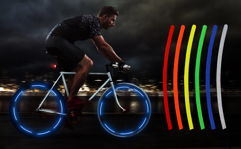 Reflective Safety Decoration Stripe Universal Rim Reflective Stickers for car bicycle motorcycles