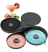 AMGSH 3-Tier Bar Glass Rimmer Bartender Tool with Sponge | FDA-Compliant Margarita Salt Rimmer Se...